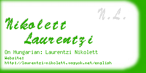 nikolett laurentzi business card